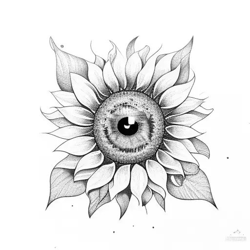 Sunflower With Eye
