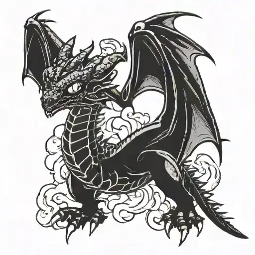 Toothless Dragon Breathing Fire