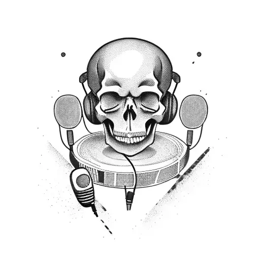 Skull With Microphone