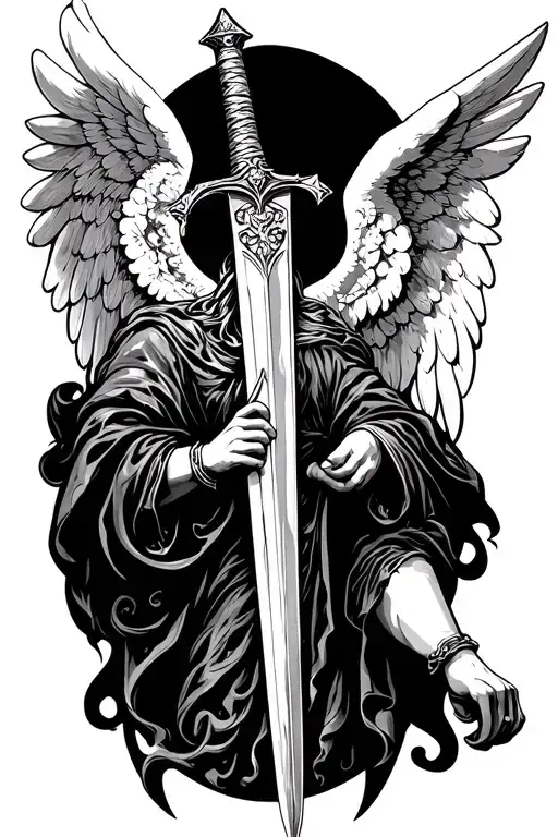 Angel Holding A Sword