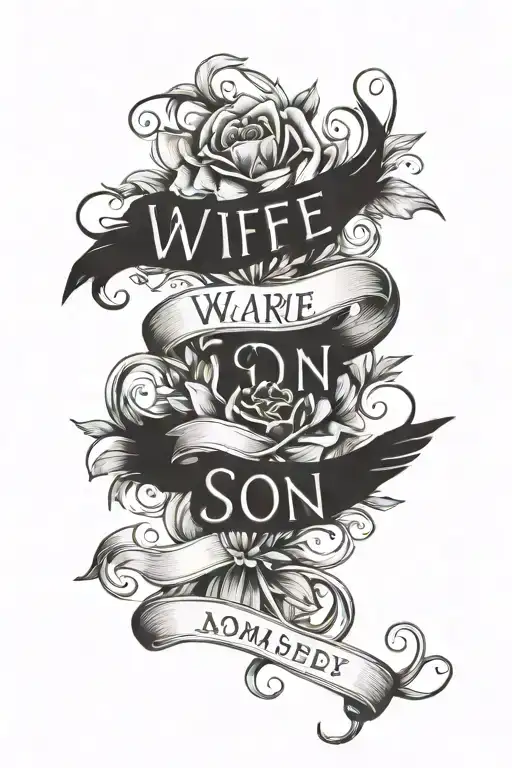 Wife And Son Names Written