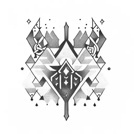 Whole Arm Sleeve With Old Game Charachters And Icoms Like Link Mario And Etc