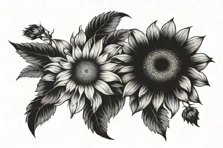 Sunflower And Daisy
