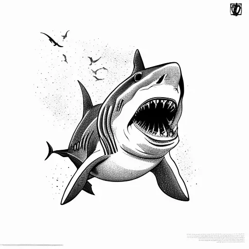 One Shark With Number 23 And Something Pink