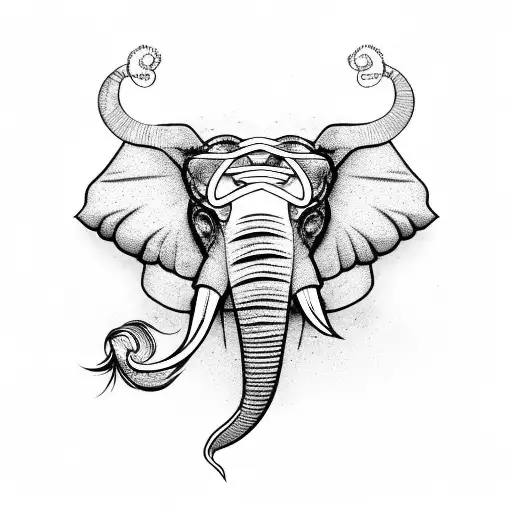 Elephant Head With Wings Ear