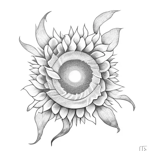 Hourglass In A Sunflower