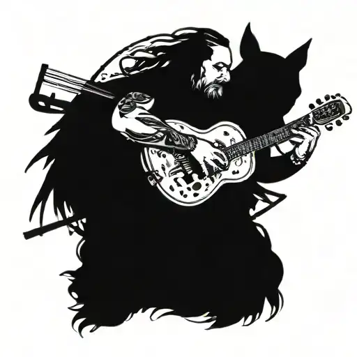 Mixed God And Money And Animals Playing Musical Instruments