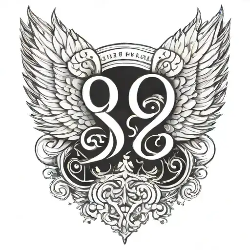 Combine Angel Wings With The Number 999 In A Unique Design