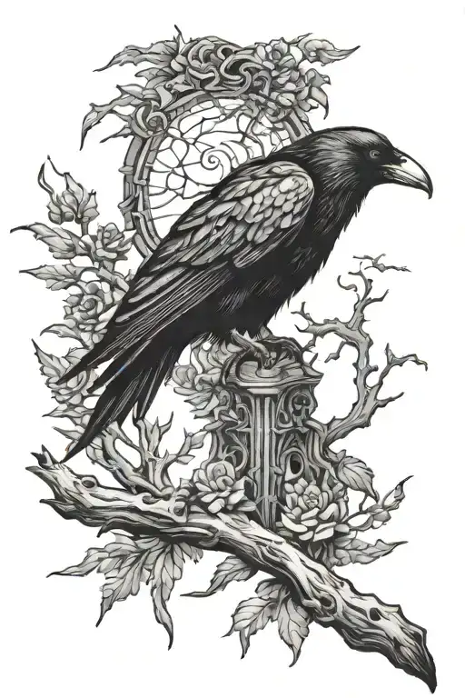 Crow Gothic Night Scary