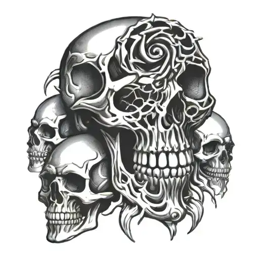 Horror Skull Claws And Teeth