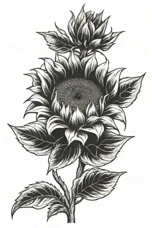 Manly Sunflower With Hidden Middle Finger
