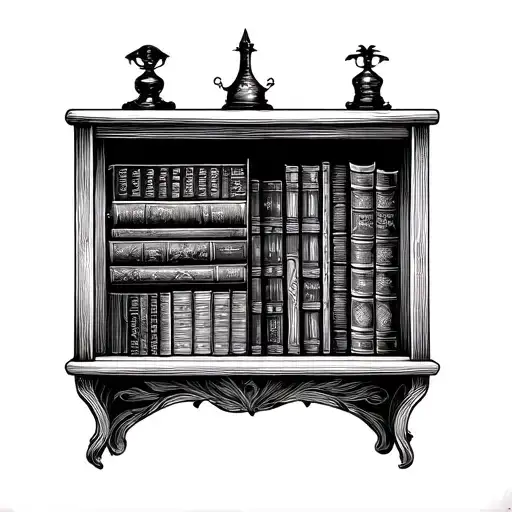 A Mysterious Bookshelf Filled With Dark Romance Novels And Subtle Bdsm References