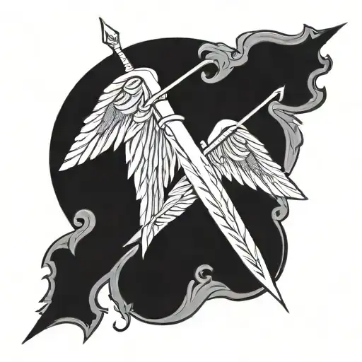 Arrow With Angel Wings
