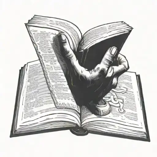 French Man Holding Open Book