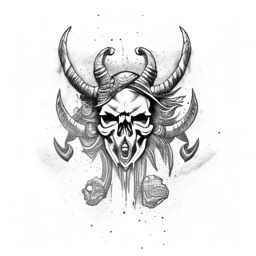 Skull With Aries