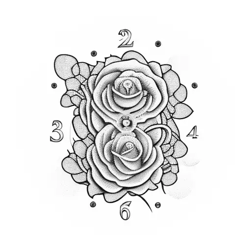 Sleeve Flowers Dials Watches Black And White