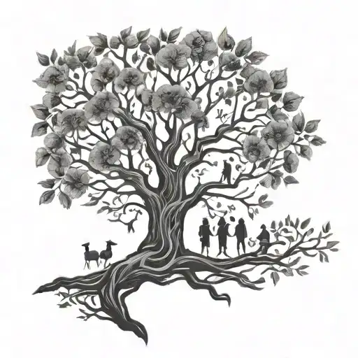 A Family Tree With Each Branch Representing A Different Member Of Your Family