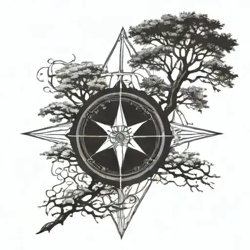 Tree 4W Crest Compass