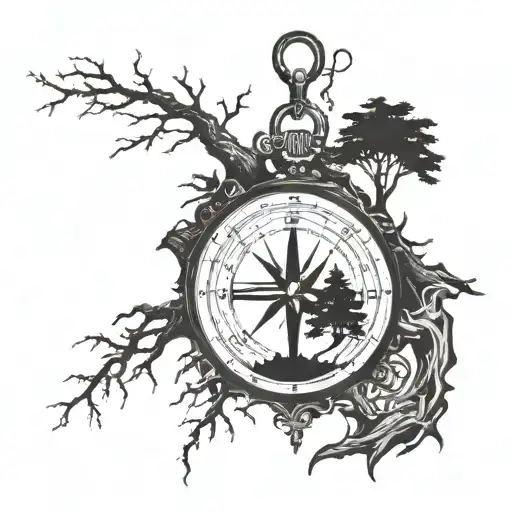 Tree 4W Crest Compass