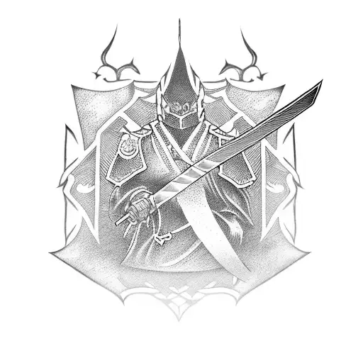 Katana And Longsword Crossing Blades