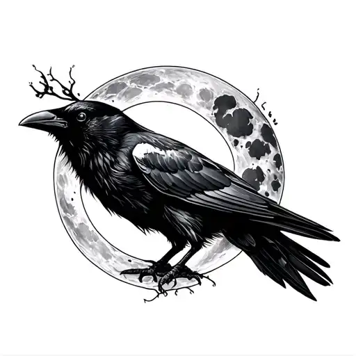 Moon And Raven