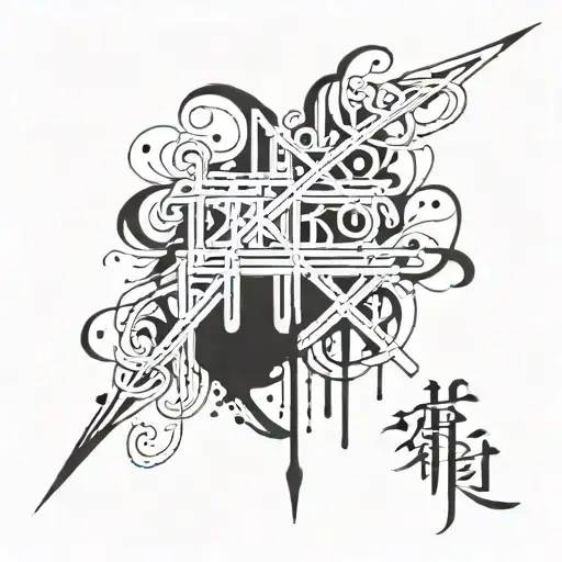 Broken Brush Style Calligraphy