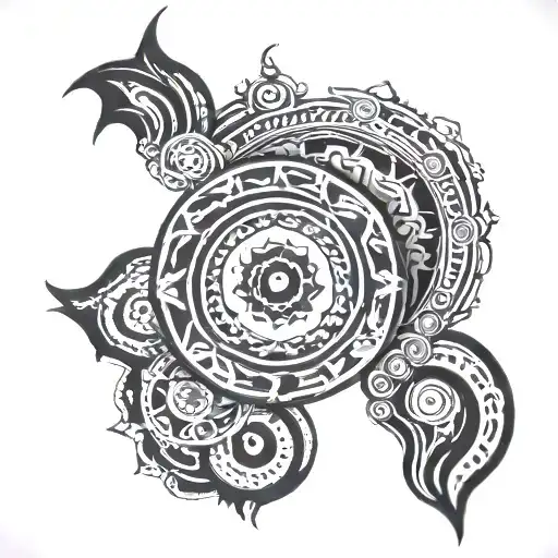 Sudharshan Chakra On Shoulder