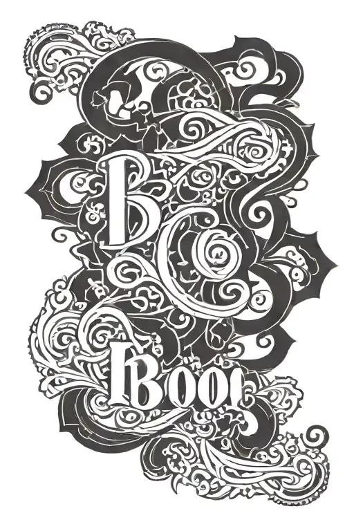 The Word Boo Boo In An Arabesque Style