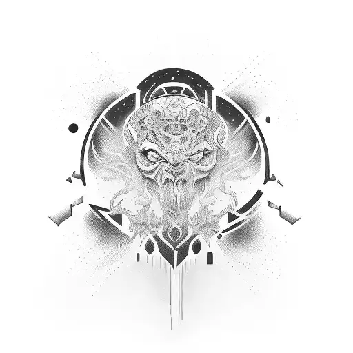 Tattoo On Full Arm Of Flow Of Letters Falling While They Expand And There Is More Space Between Them