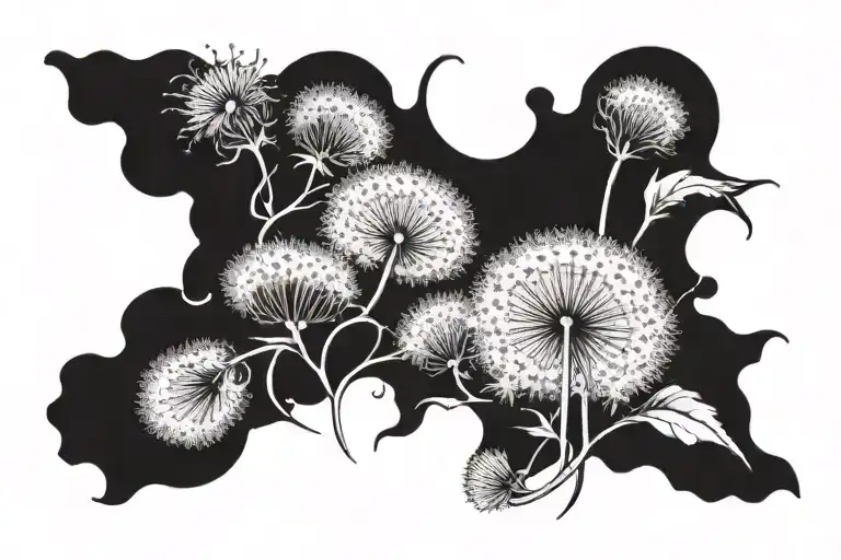 Semi Colon Dandelion Flower
