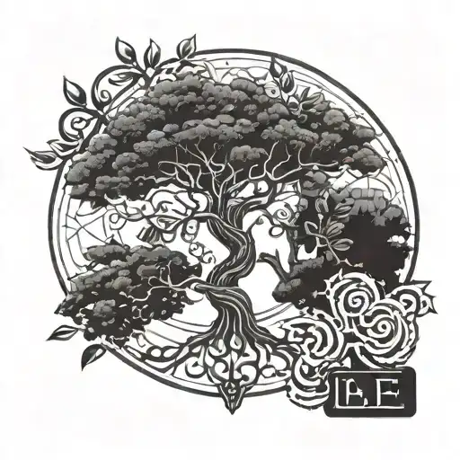 Tree Of Life With Initials