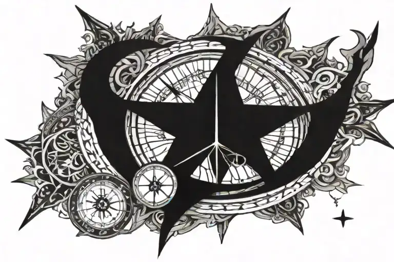Ouroboros And Compass Design