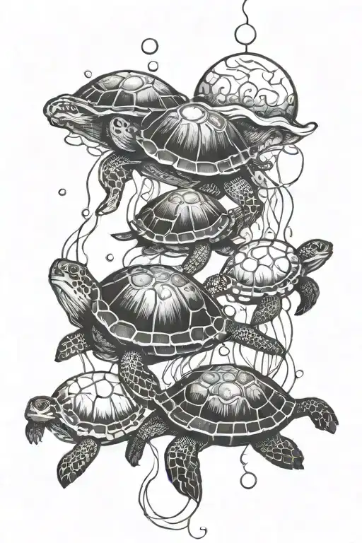 Jellyfish Space And Turtles