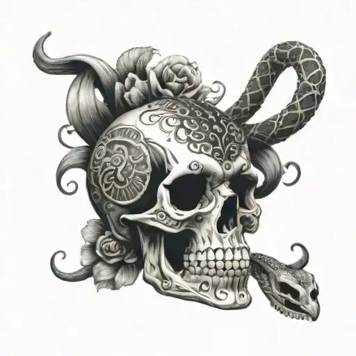 Skull And Cobra Head