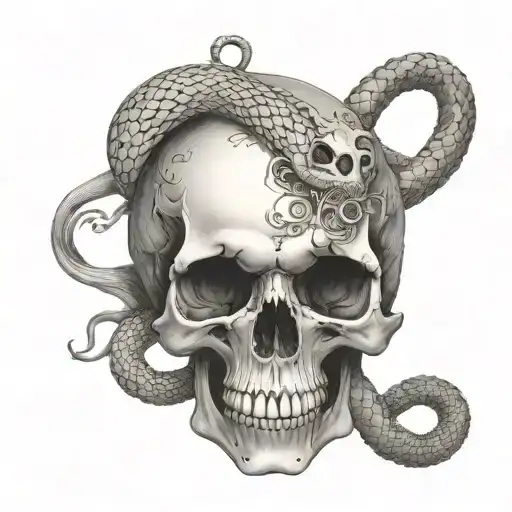 Skull And Cobra Head