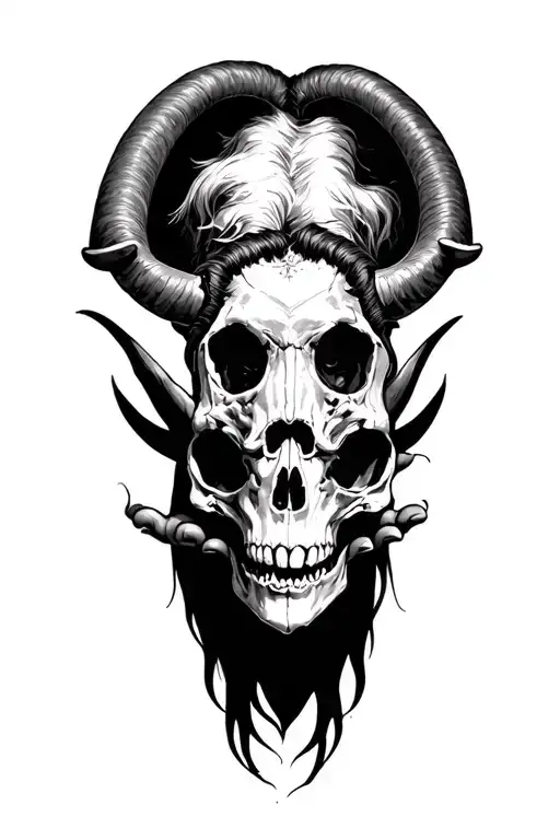 Minataur Holding Skull