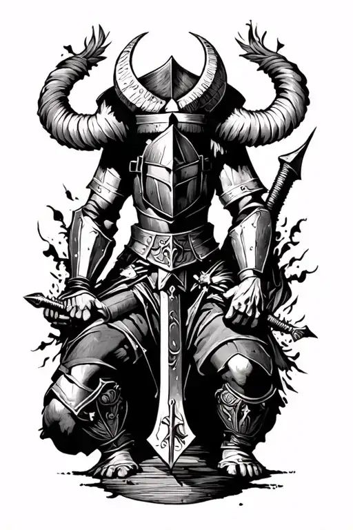 Templar Knight Kneeling