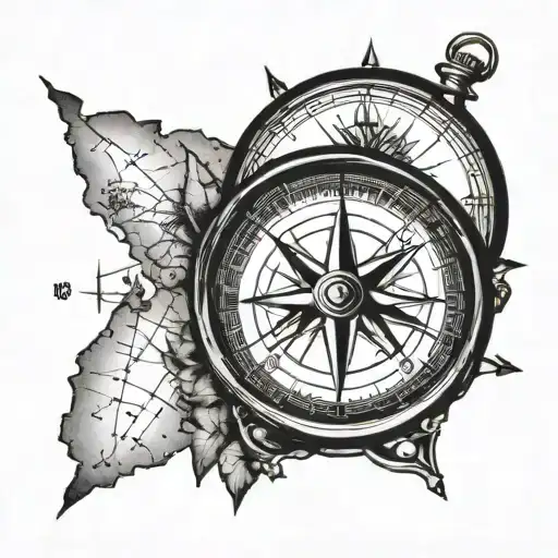 Compass And Map Shoulder