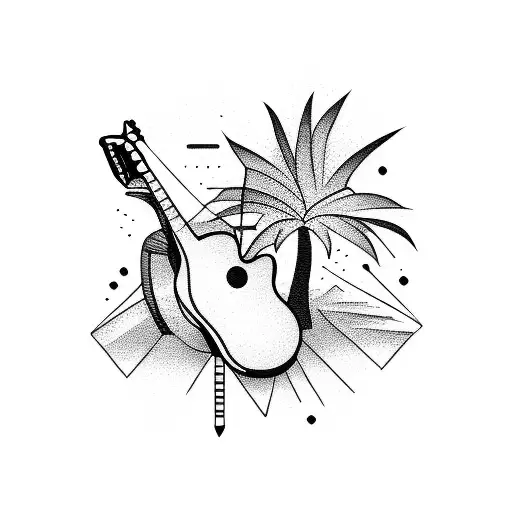 Guitar And Palm