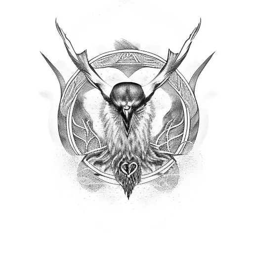 Odin Ravens With Tree Of Life