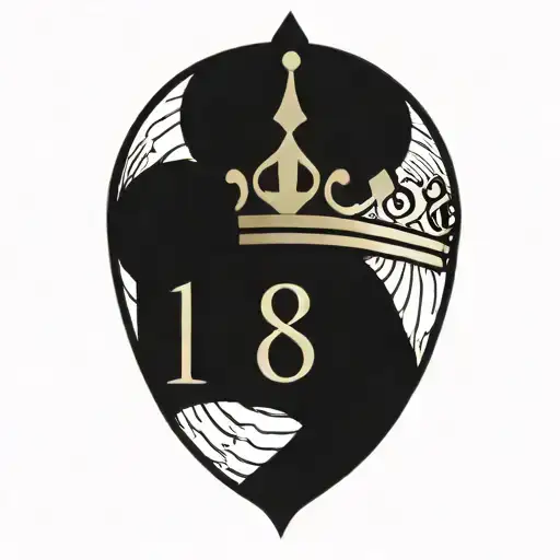 Number 186 With Crown On It