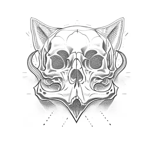 Cats And Skull