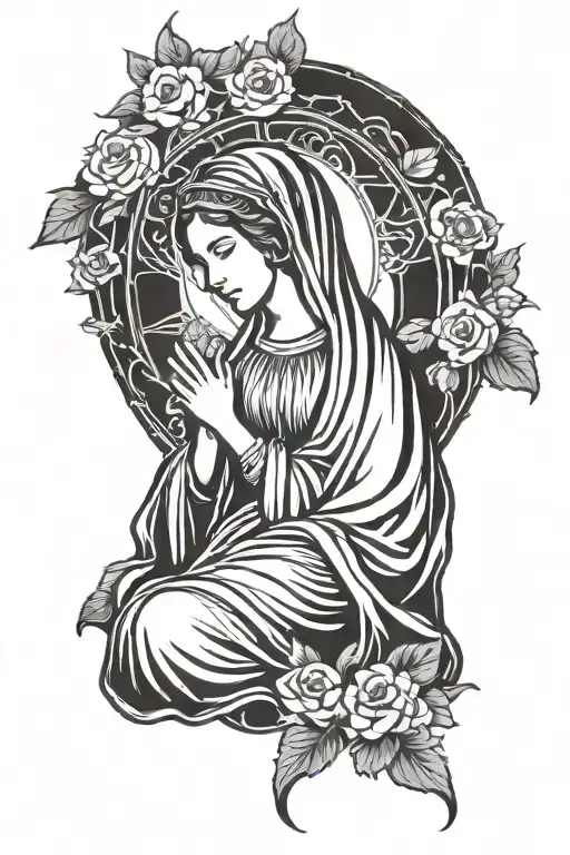 Art Nouveau Virgin Mary