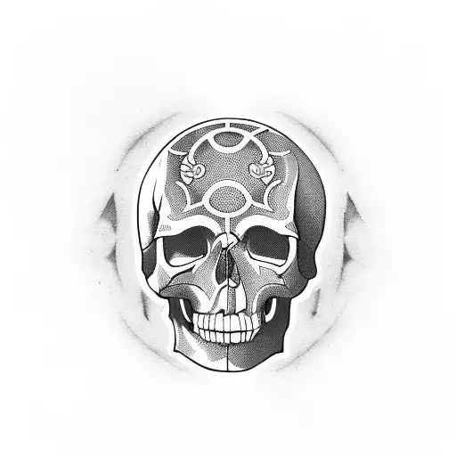 23 Number With A Skull Inside The Numeber 23