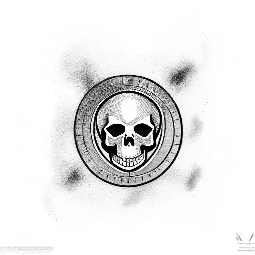 23 Number With A Skull Inside The Number 23