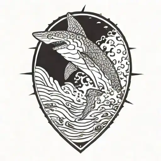 Shark Swimming Top View