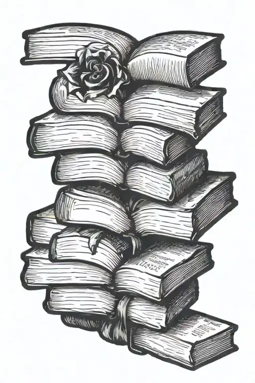 A Book Mimic On A Stake Of Books
