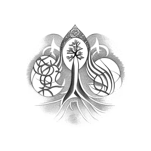 Pisces With Tree Of Life