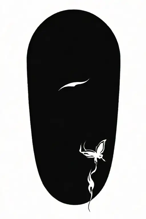 Butterfly Tatto With Fire Surrounded