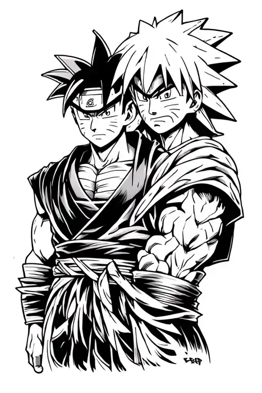 Goku And Naruto Sennin Mode